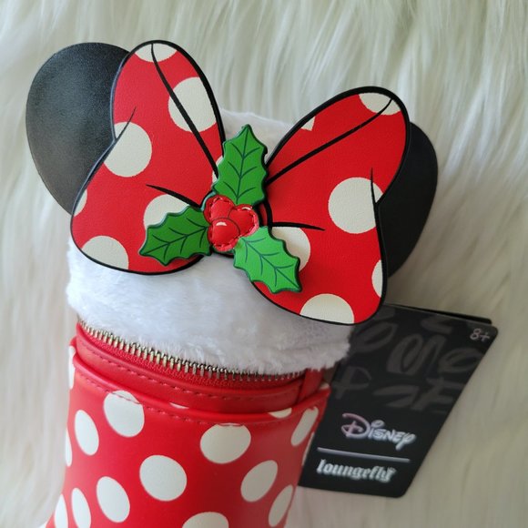Loungefly Minnie Mouse Stocking Crossbody Bag - Picture 3 of 13